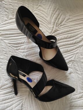 Jones New York Black Patent Mary Jane Pointed-Toe Stiletto Pumps